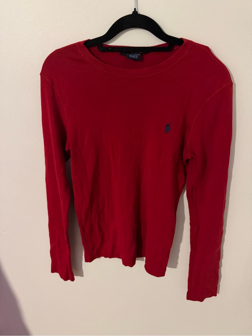Polo by Ralph Lauren Red Crewneck Sweater with Navy Pony